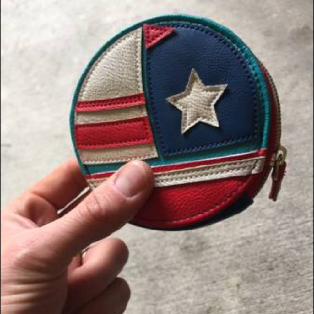 Handy-Dandy Rodeo-Ready USA Flag-style coin purse